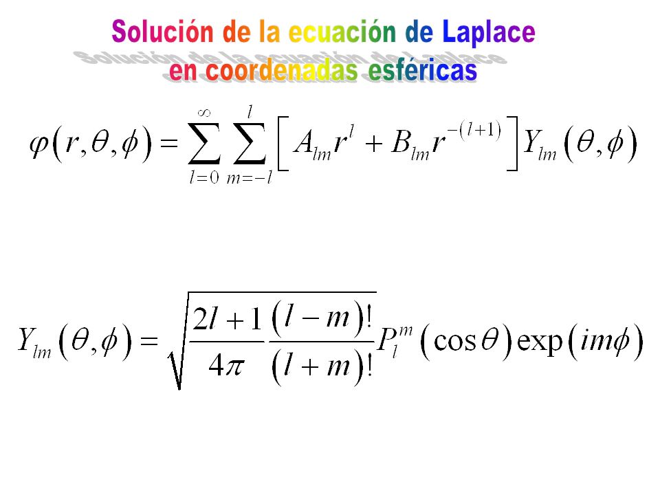Solución de la ecuación de Laplace en coordenadas esféricas