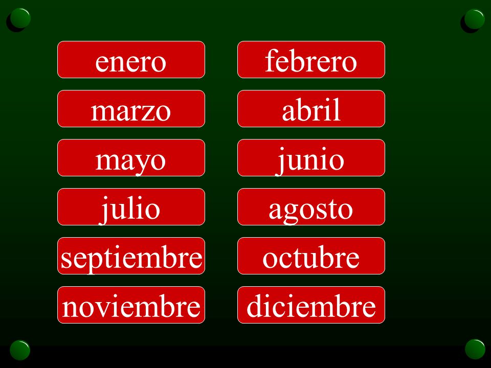 enero febrero marzo abril mayo junio julio agosto septiembre octubre noviembre diciembre
