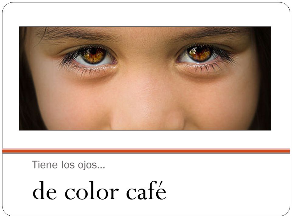 Tiene los ojos… de color café