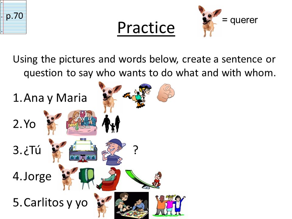 Practice Ana y Maria Yo ¿Tú Jorge Carlitos y yo