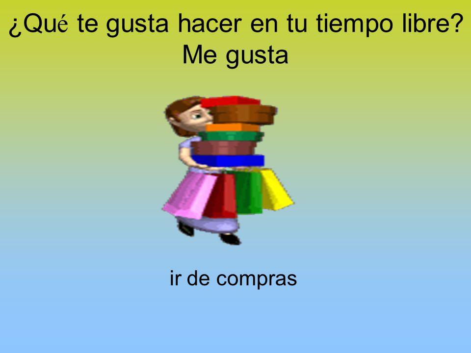 ¿Qué te gusta hacer en tu tiempo libre Me gusta
