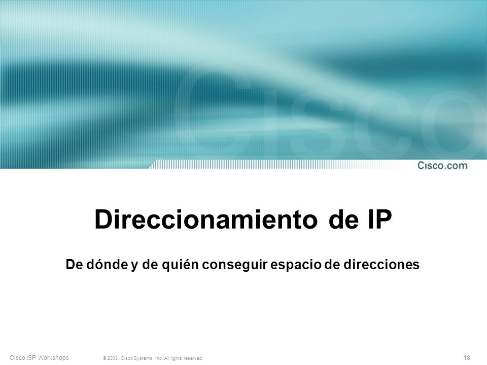 Direccionamiento de IP