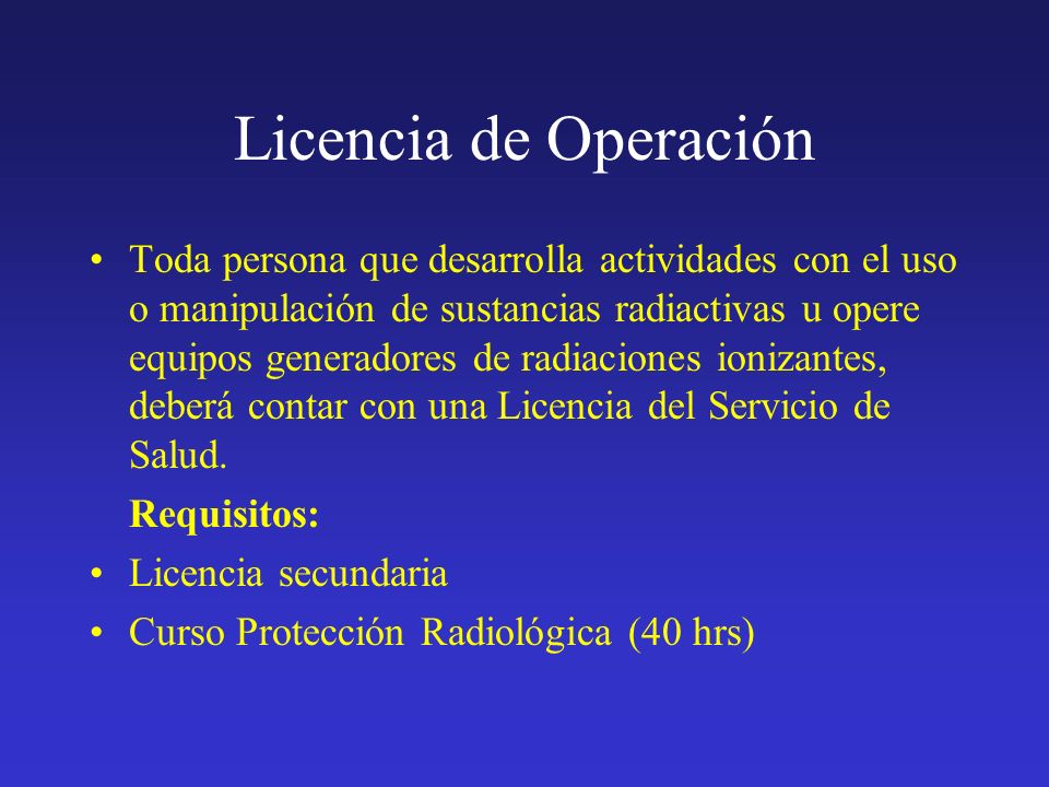 Licencia de Operación