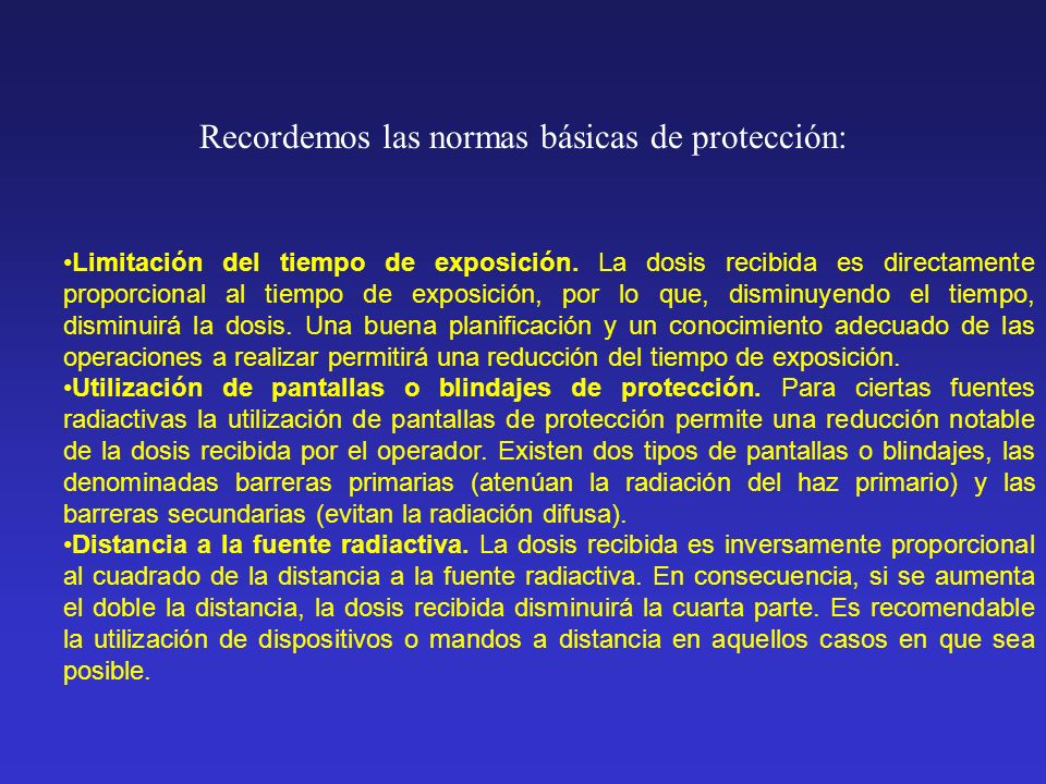 Recordemos las normas básicas de protección: