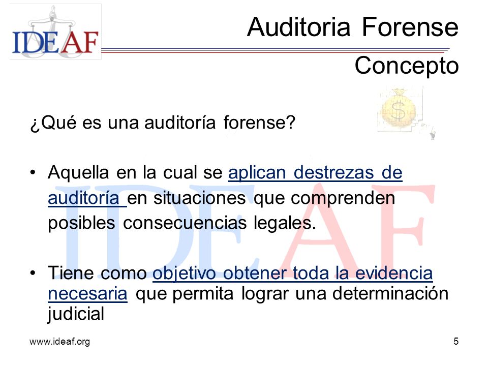 Auditoria Forense Concepto ¿Qué es una auditoría forense