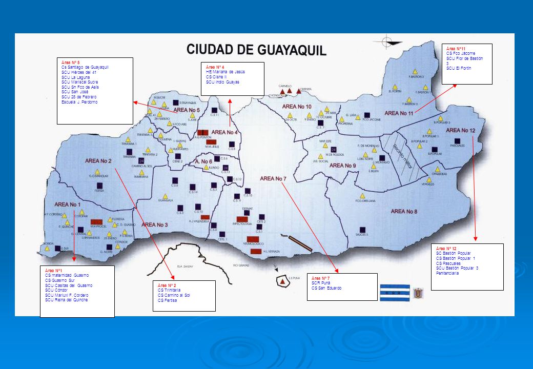 Área N° 5 Cs Santiago de Guayaquil. SCU Héroes del 41. SCU La Laguna. SCU Mariscal Sucre. SCU Sn Fco de Asís.