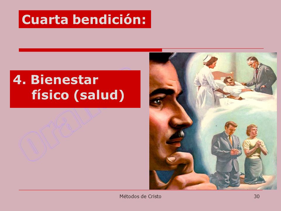 Cuarta bendición: 4. Bienestar físico (salud) Orando Métodos de Cristo