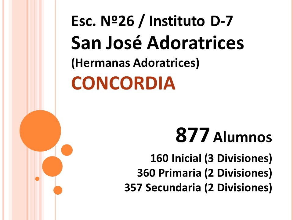 Esc. Nº26 / Instituto D-7 San José Adoratrices (Hermanas Adoratrices) CONCORDIA