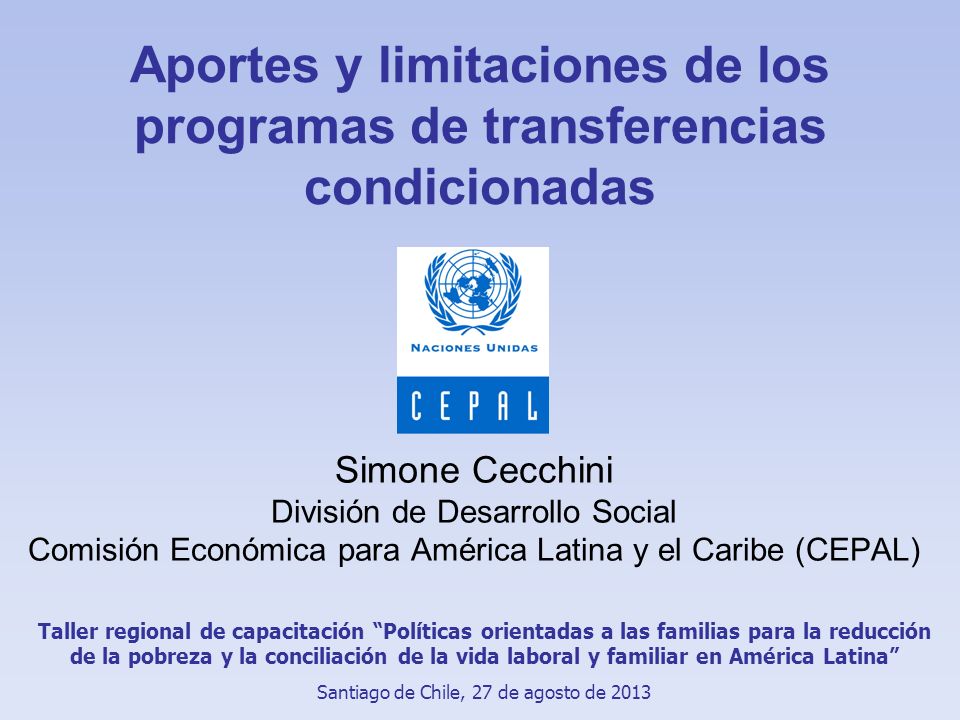 Aportes y limitaciones de los programas de transferencias condicionadas