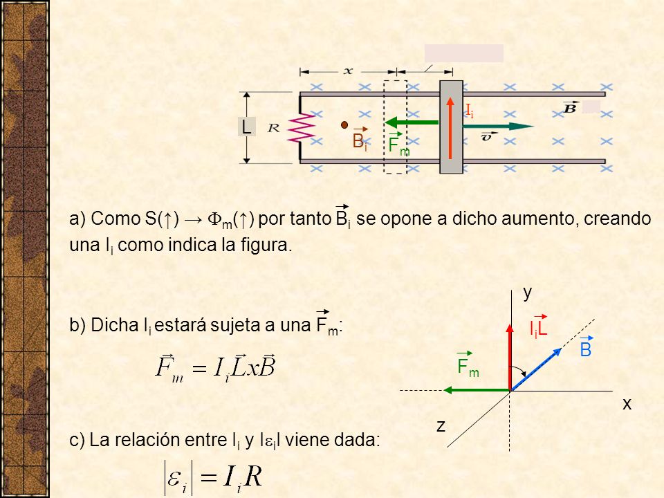a) Como S(↑) → Fm(↑) por tanto Bi se opone a dicho aumento, creando