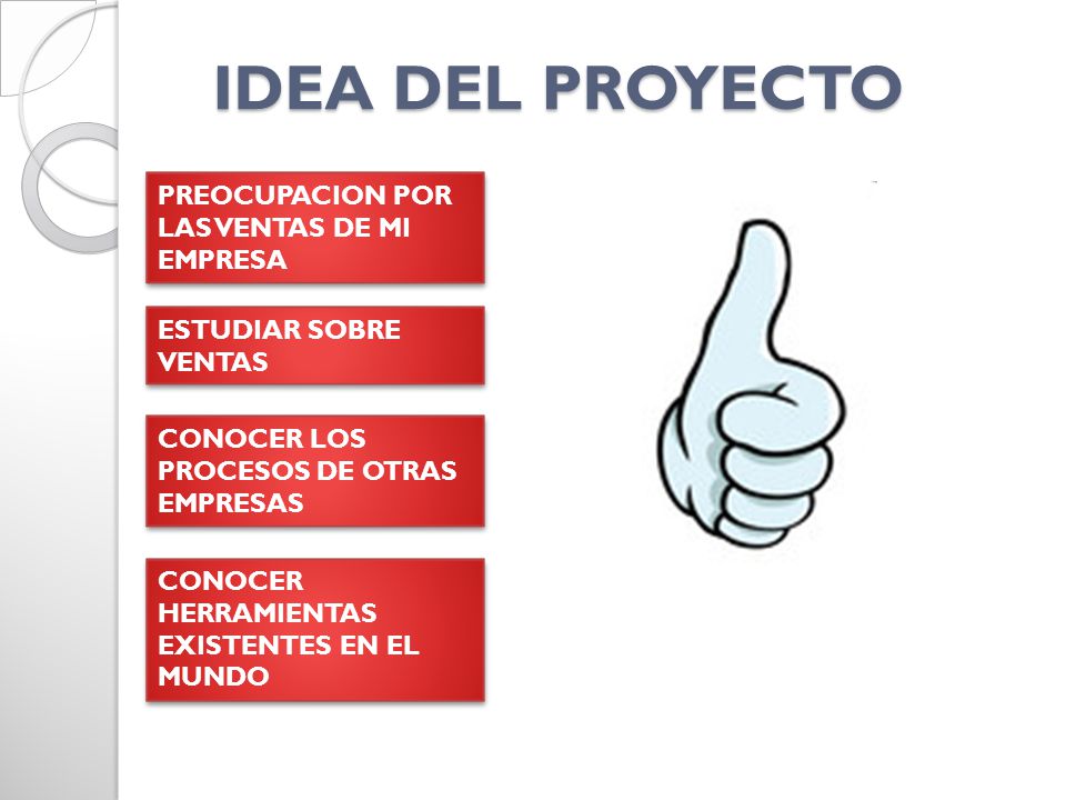 IDEA DEL PROYECTO PREOCUPACION POR LAS VENTAS DE MI EMPRESA