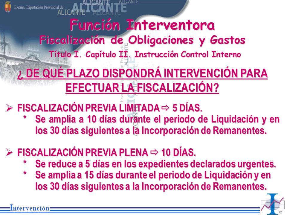 Función Interventora Fiscalización de Obligaciones y Gastos. Título I. Capítulo II. Instrucción Control Interno.