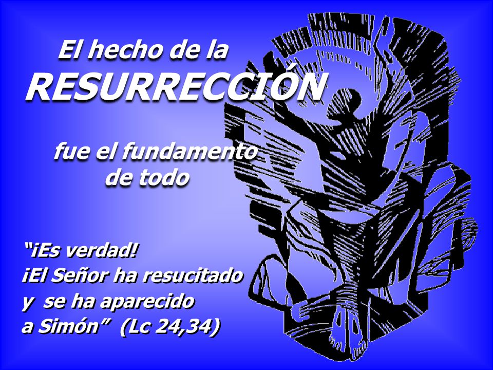 RESURRECCIÓN El hecho de la fue el fundamento de todo ¡Es verdad!