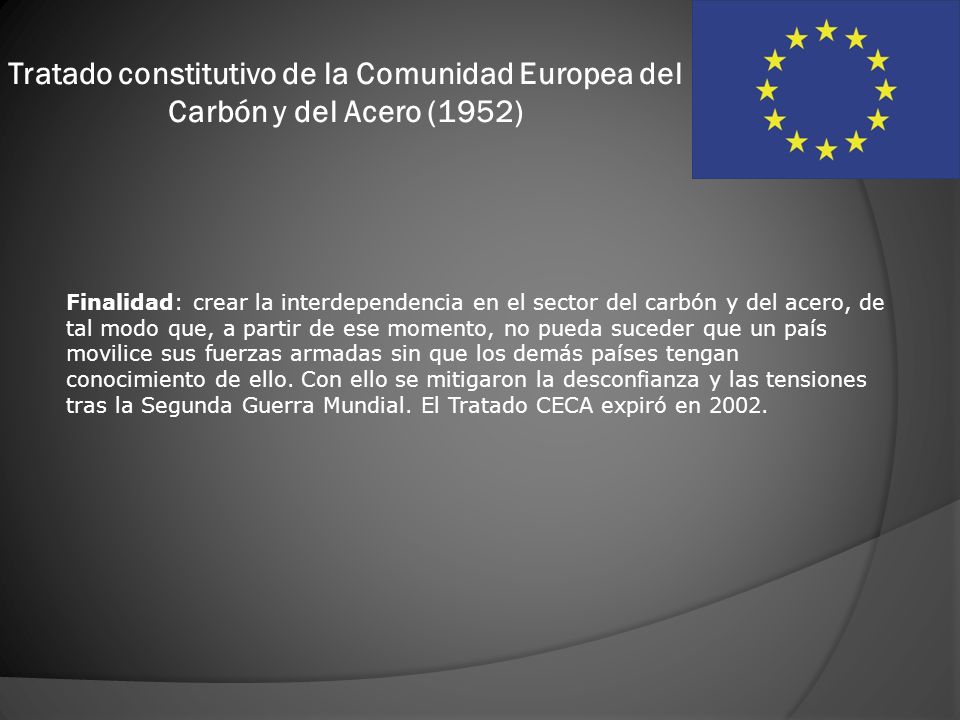 Tratado constitutivo de la Comunidad Europea del Carbón y del Acero (1952)