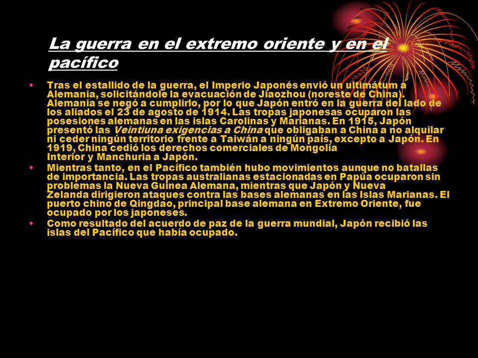 La guerra en el extremo oriente y en el pacífico