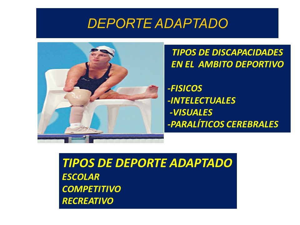 TIPOS DE DISCAPACIDADES EN EL AMBITO DEPORTIVO