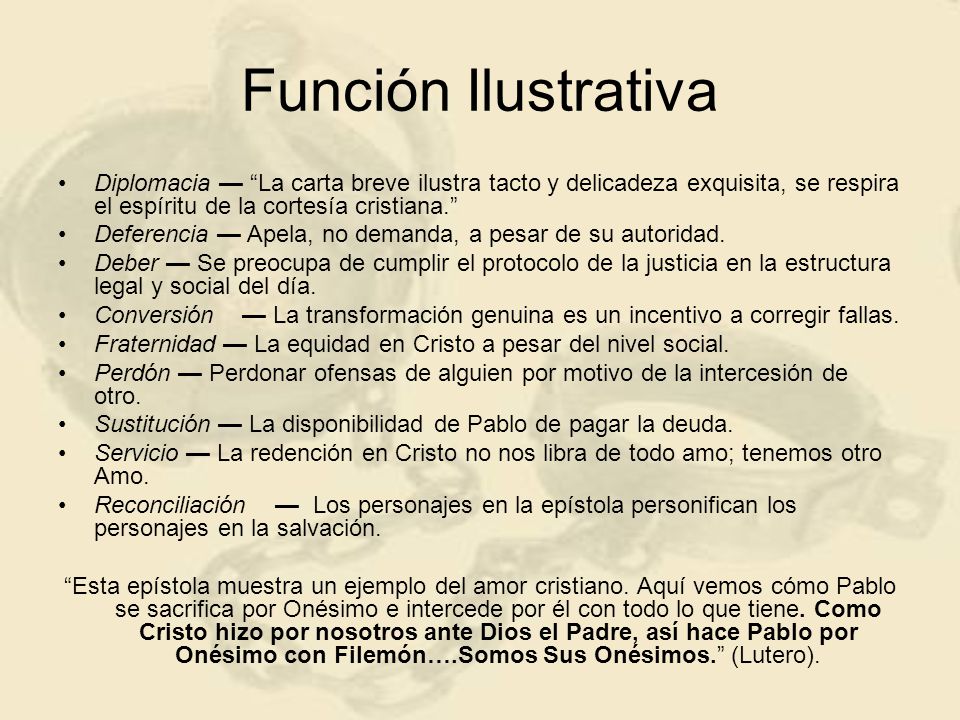 Función Ilustrativa Diplomacia — La carta breve ilustra tacto y delicadeza exquisita, se respira el espíritu de la cortesía cristiana.