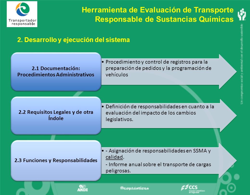 Herramienta de Evaluación de Transporte Responsable de Sustancias Químicas