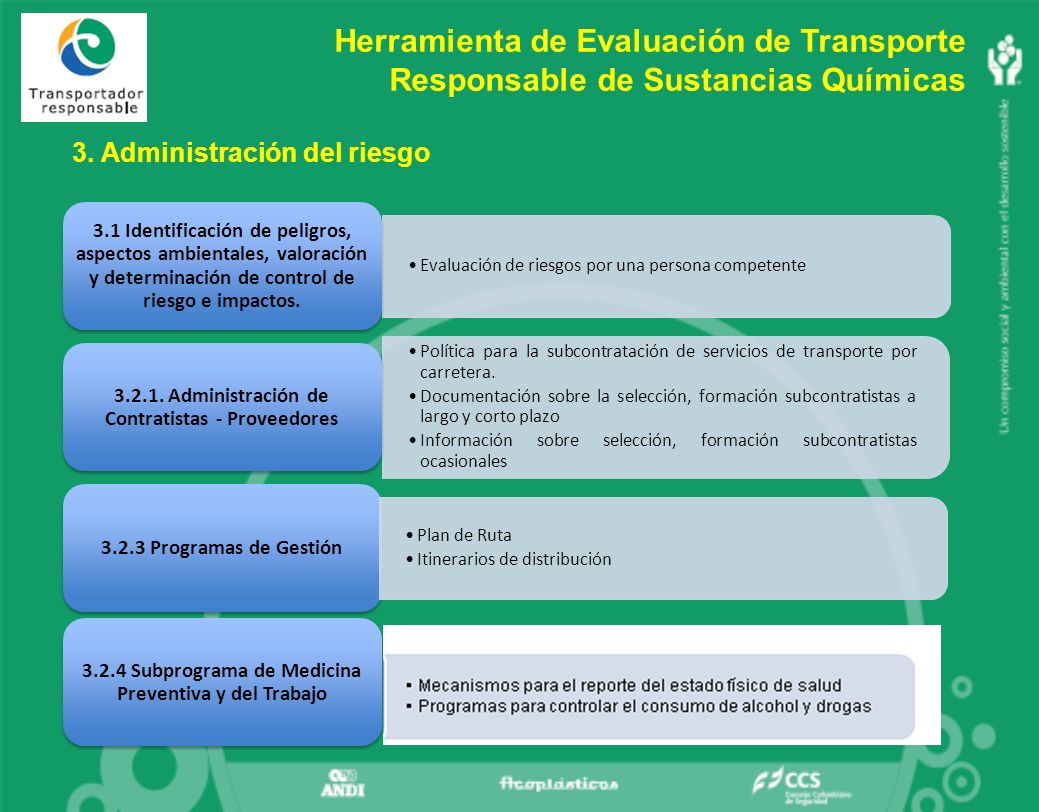 Herramienta de Evaluación de Transporte Responsable de Sustancias Químicas