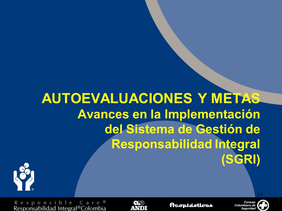 AUTOEVALUACIONES Y METAS Avances en la Implementación del Sistema de Gestión de Responsabilidad Integral (SGRI)