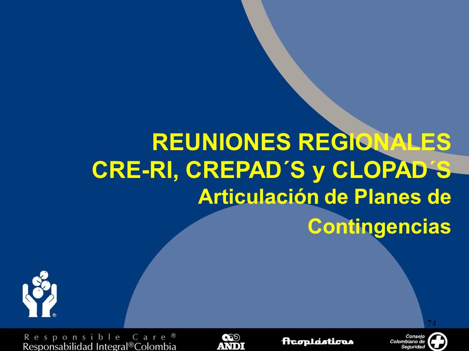 REUNIONES REGIONALES CRE-RI, CREPAD´S y CLOPAD´S Articulación de Planes de Contingencias