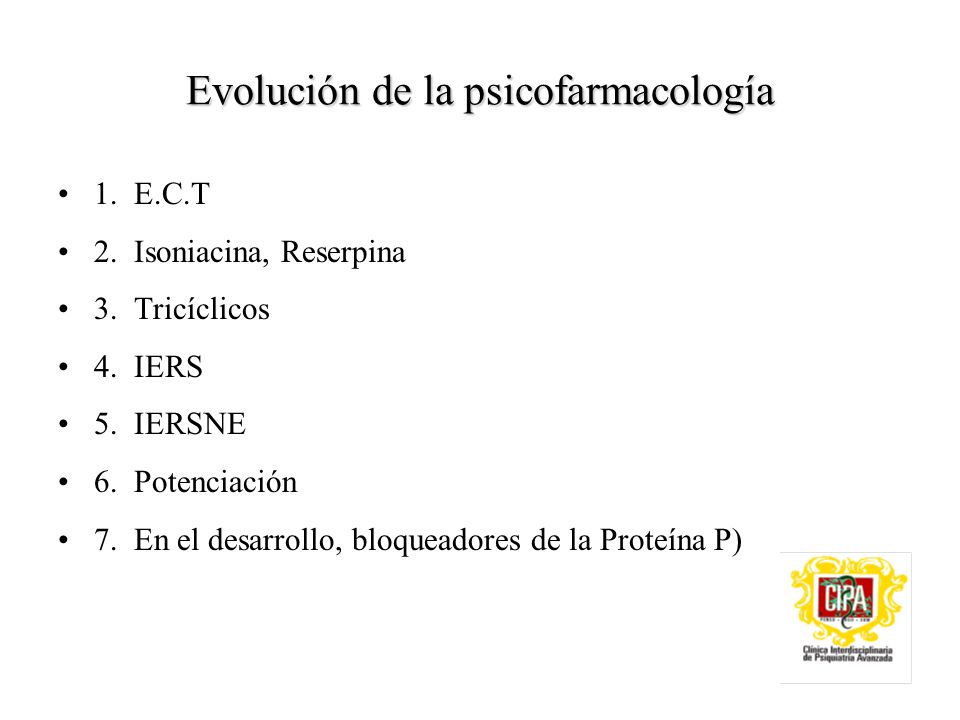 Evolución de la psicofarmacología