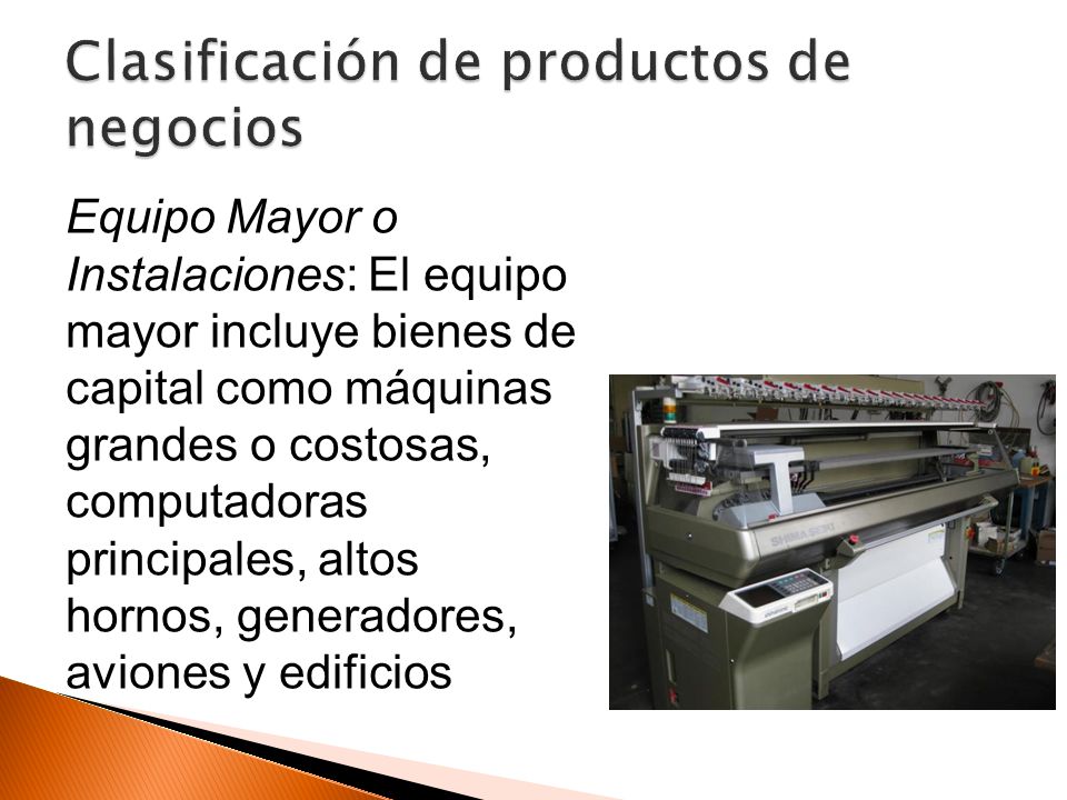 Clasificación de productos de negocios