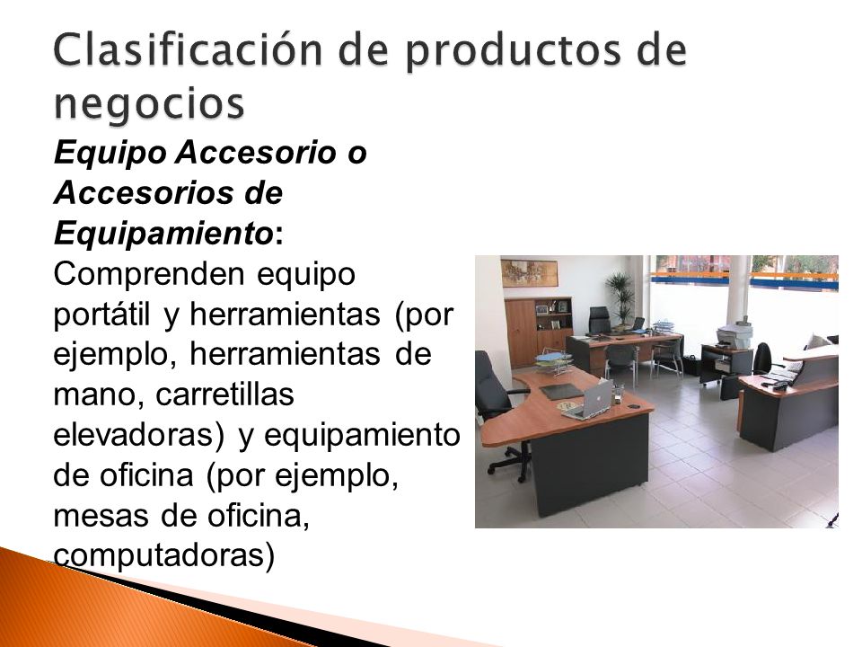 Clasificación de productos de negocios