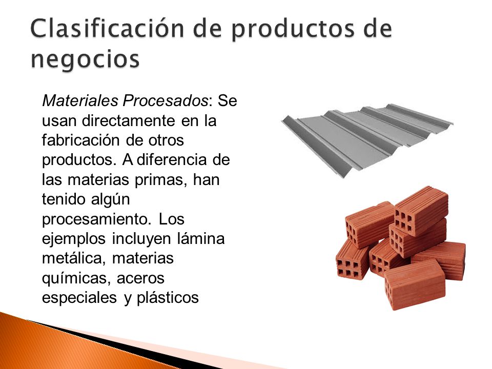Clasificación de productos de negocios