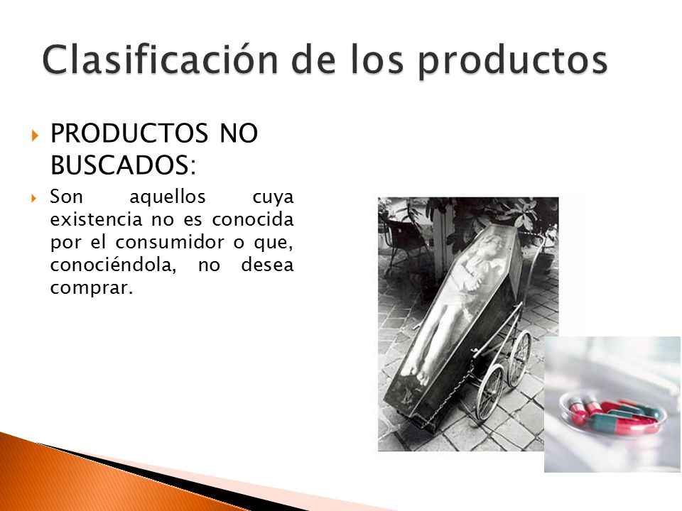 Clasificación de los productos
