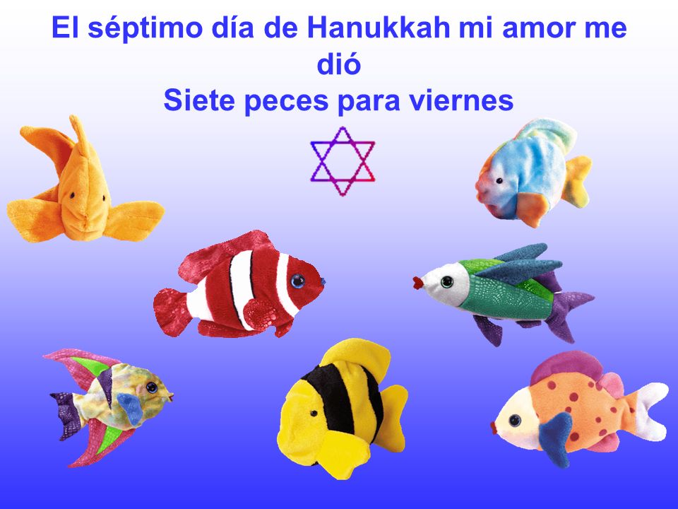 El séptimo día de Hanukkah mi amor me dió Siete peces para viernes
