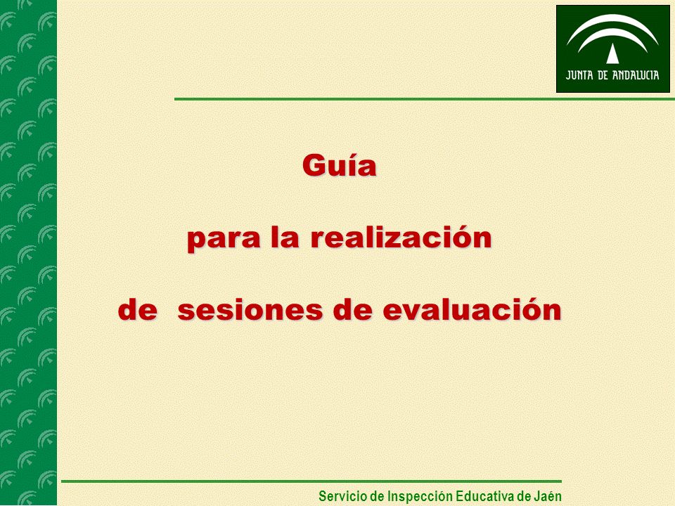 de sesiones de evaluación Servicio de Inspección Educativa de Jaén
