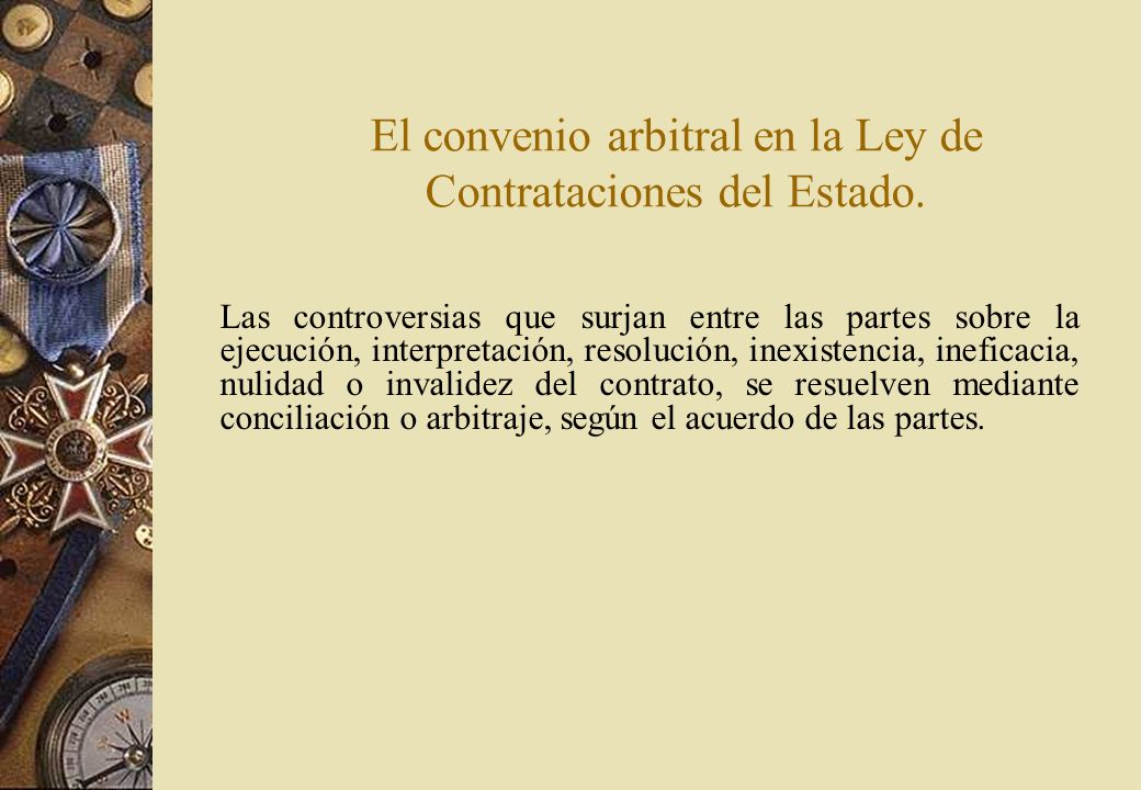 El convenio arbitral en la Ley de Contrataciones del Estado.