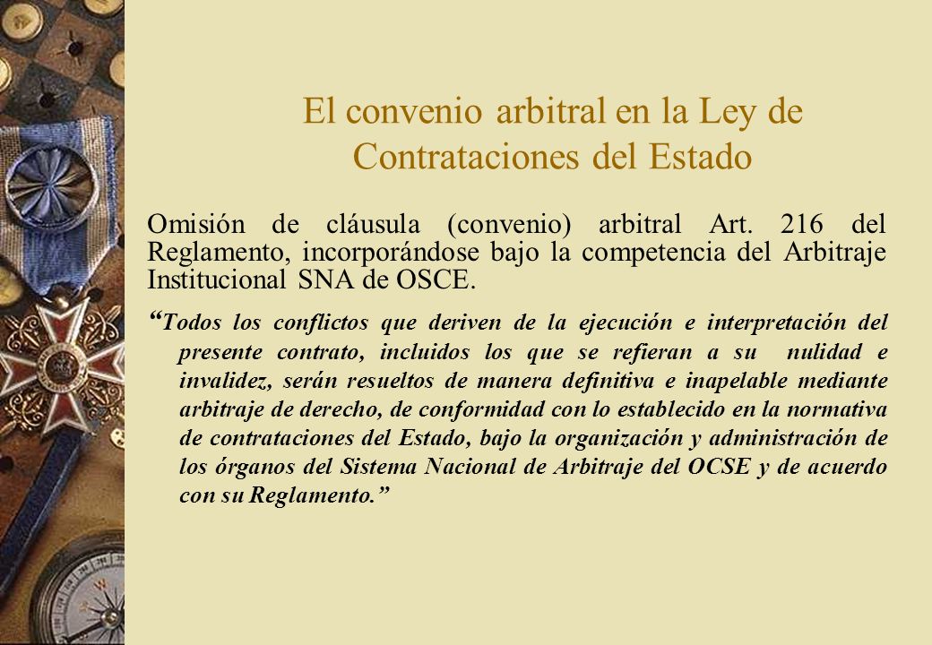 El convenio arbitral en la Ley de Contrataciones del Estado