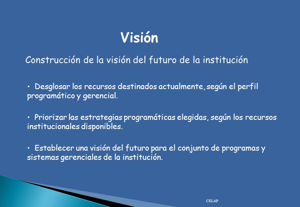 Visión Construcción de la visión del futuro de la institución