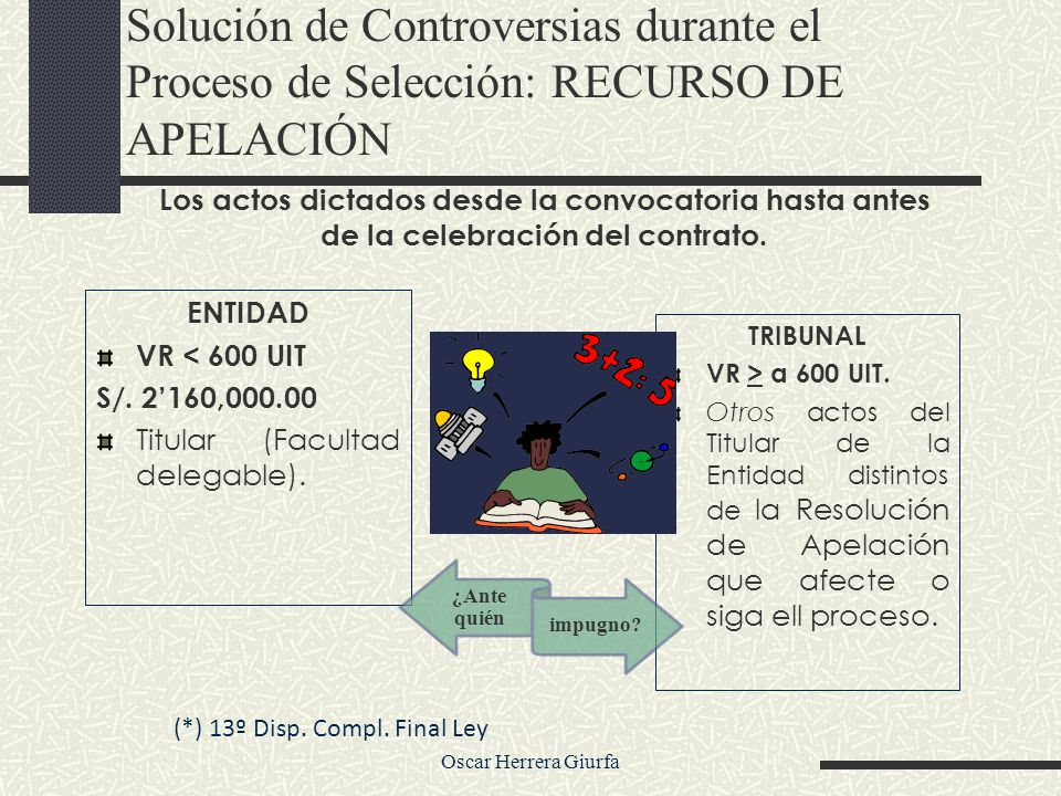 Solución de Controversias durante el Proceso de Selección: RECURSO DE APELACIÓN