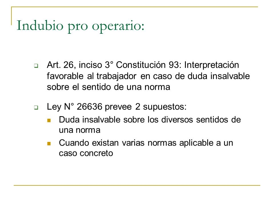 Indubio pro operario: