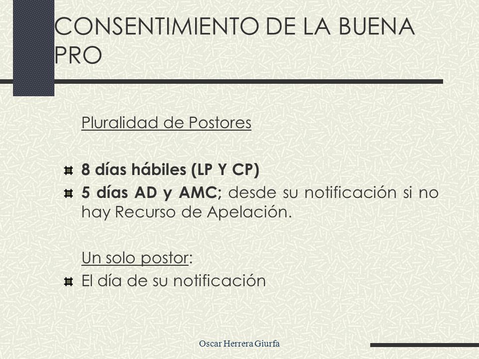 CONSENTIMIENTO DE LA BUENA PRO