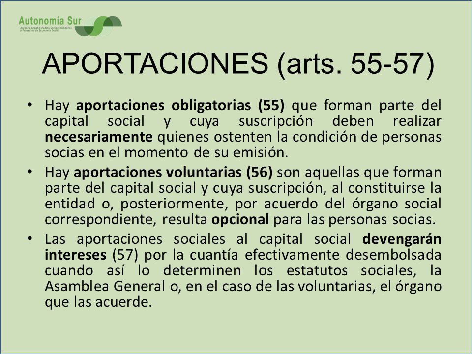 APORTACIONES (arts )