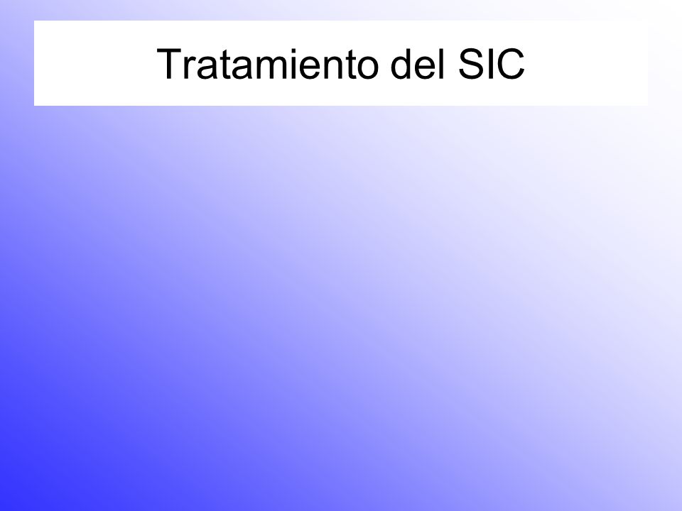 Tratamiento del SIC