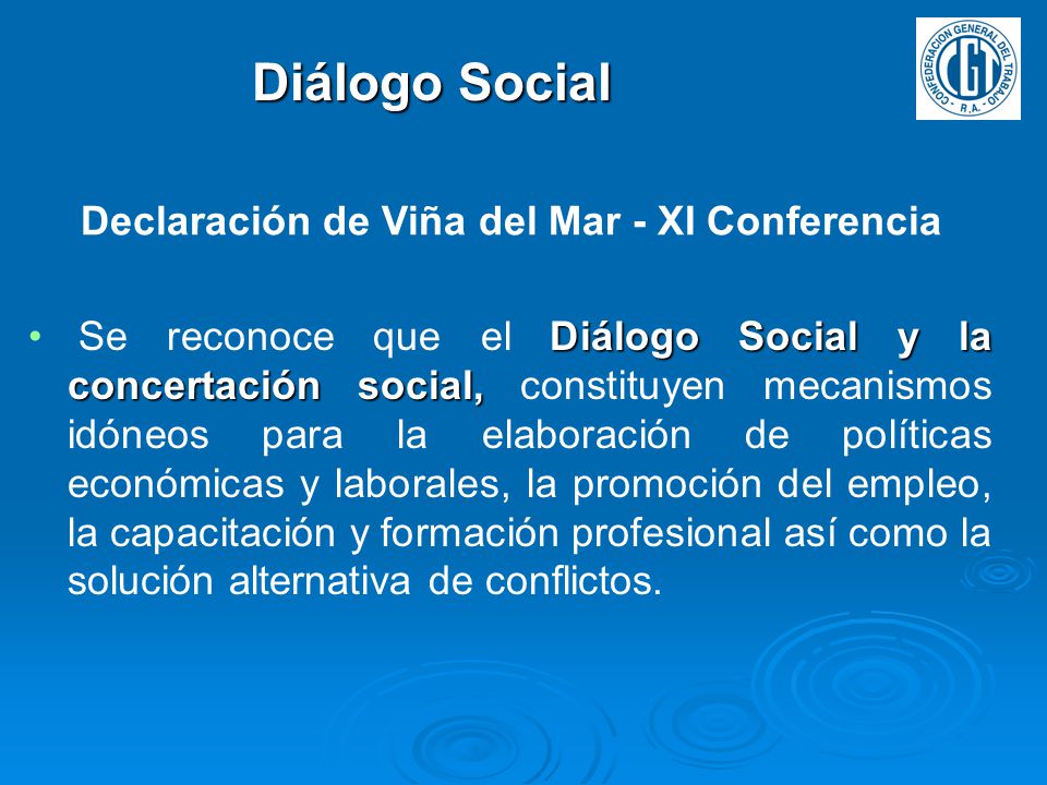 Diálogo Social Declaración de Viña del Mar - XI Conferencia