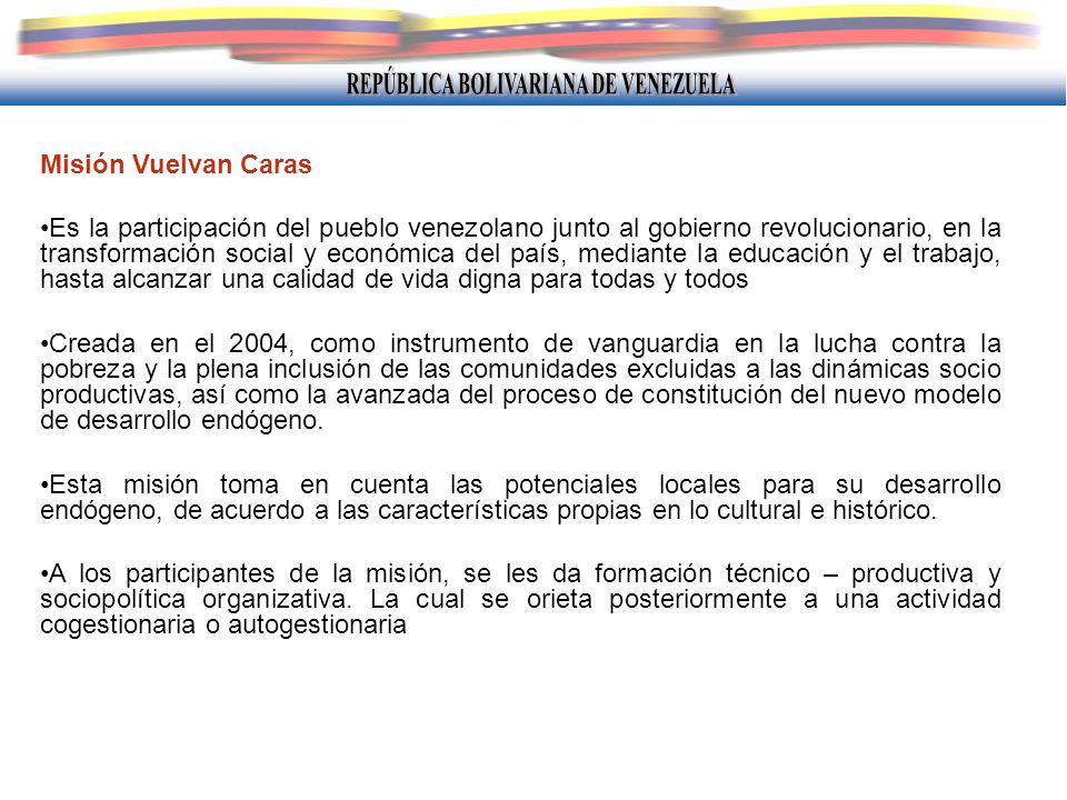Misión Vuelvan Caras