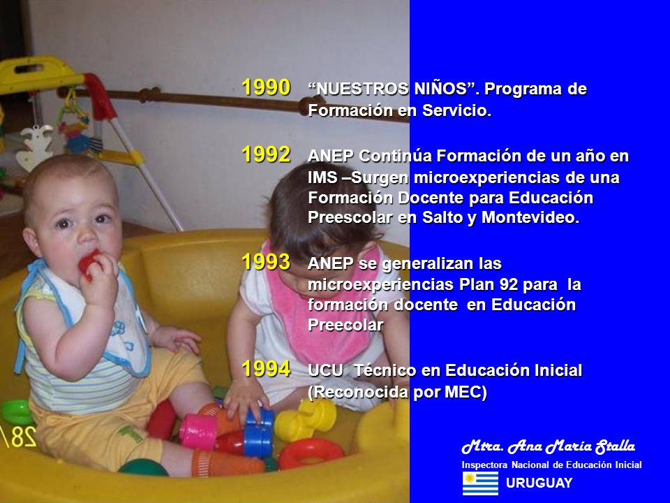 1990 NUESTROS NIÑOS . Programa de Formación en Servicio.