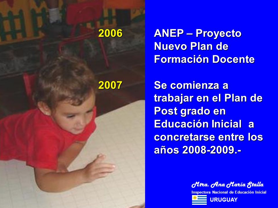 2006 ANEP – Proyecto Nuevo Plan de Formación Docente