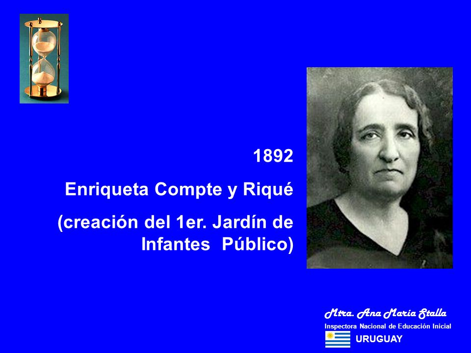 1892 Enriqueta Compte y Riqué (creación del 1er. Jardín de Infantes Público)