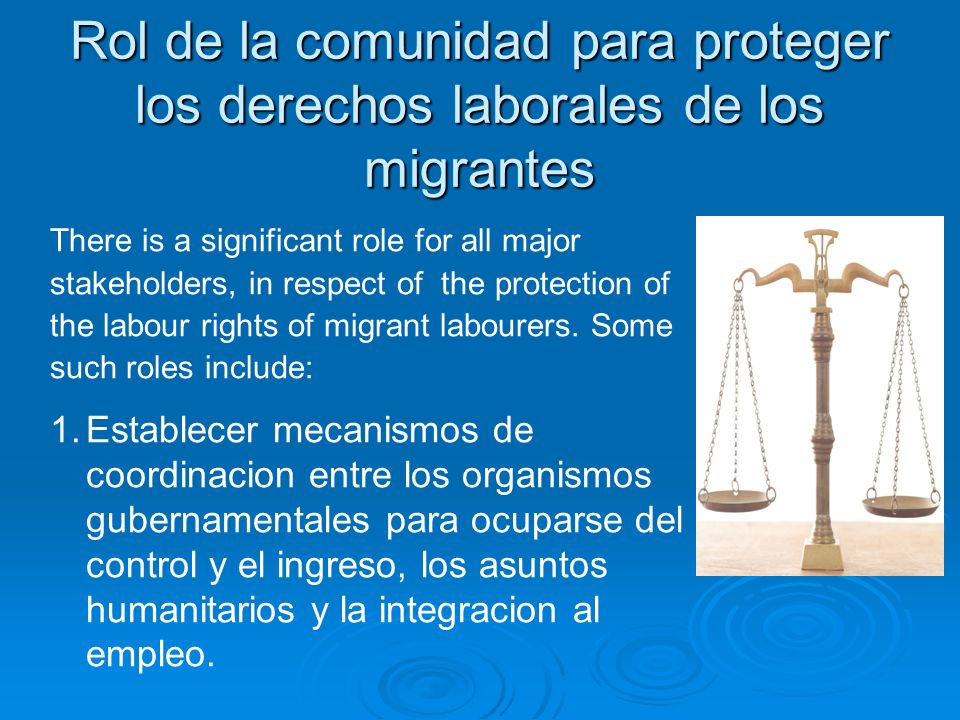 Rol de la comunidad para proteger los derechos laborales de los migrantes