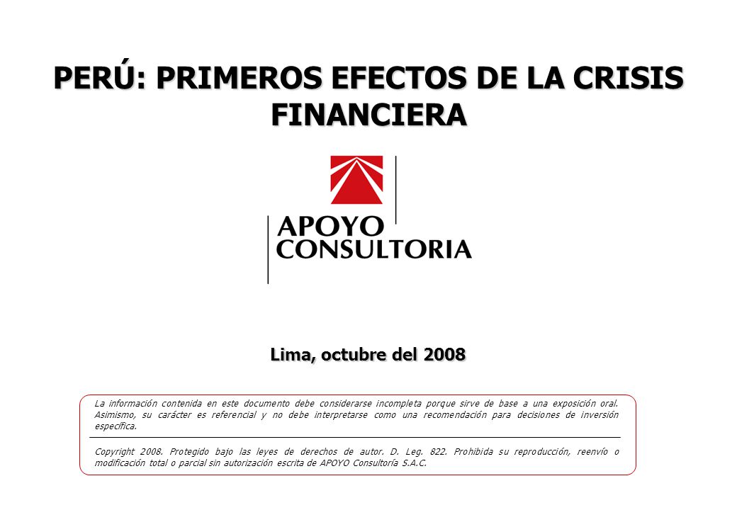 Agenda I. ¿Qué está pasando afuera II. ¿Qué está pasando en el Perú