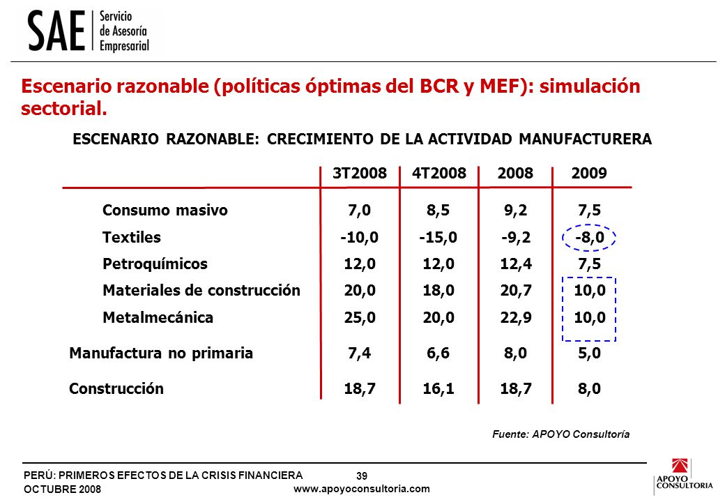 No esperamos que la IED se reduzca más de 25% de los niveles inicialmente esperados (hasta US$7 200 millones) en el 2009.