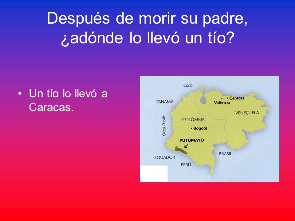 Después de morir su padre, ¿adónde lo llevó un tío