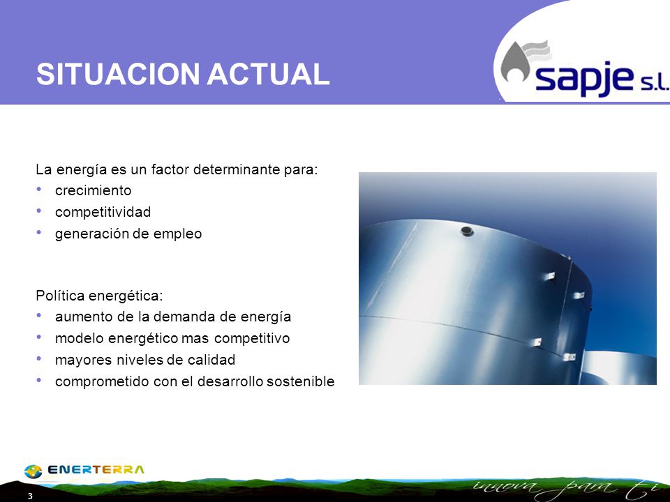 SITUACION ACTUAL La energía es un factor determinante para: